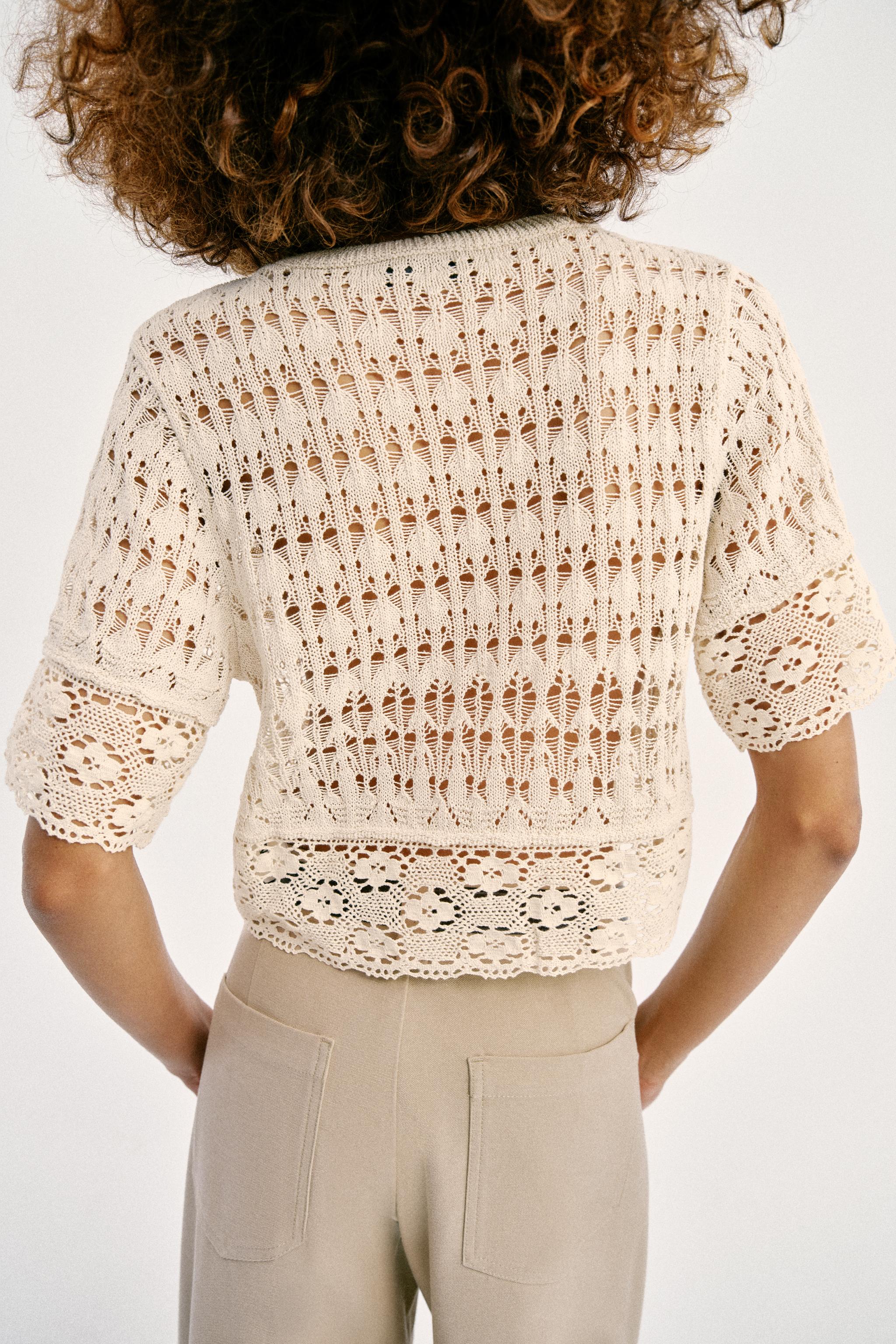 POINTELLE KNIT TOP